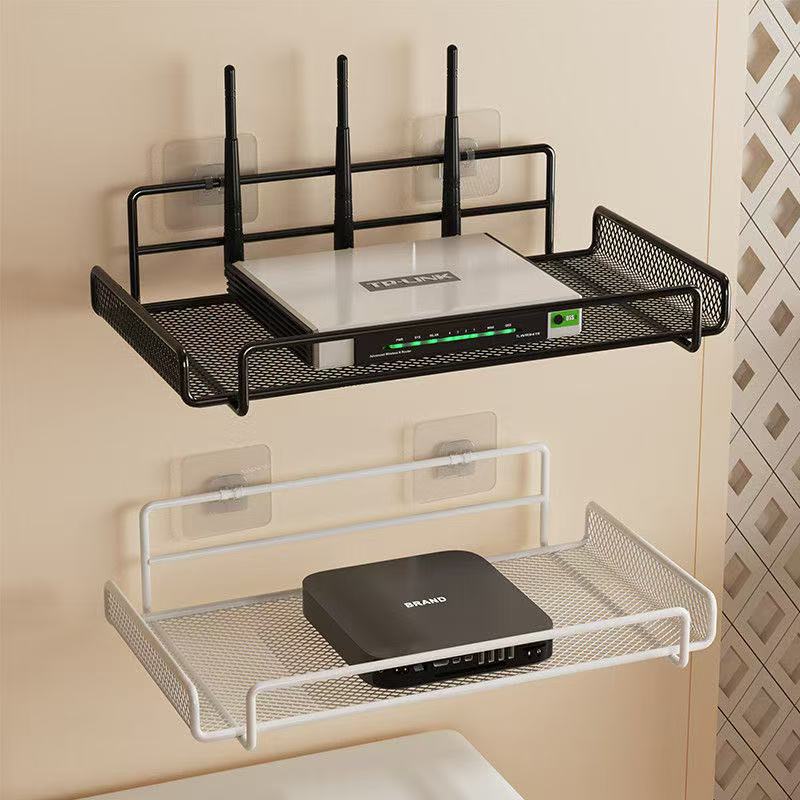 Home Edit Bathroom Storage - Deliksiz Duvara Monte Router Rafı, Metal