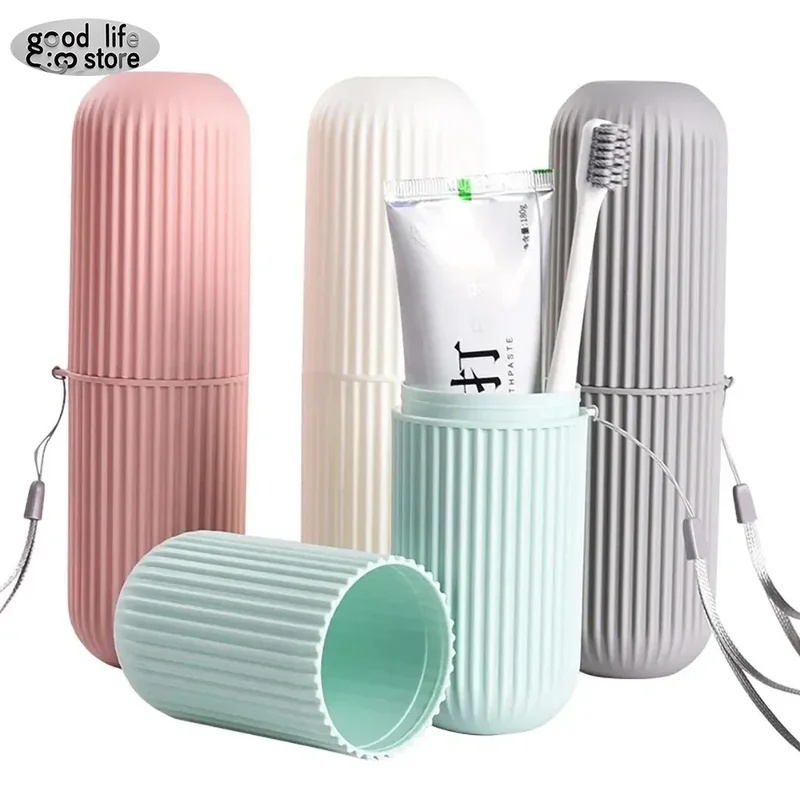 Home Edit Bathroom Storage - 1/2 adet Taşınabilir Diş Fırçası Kabı,