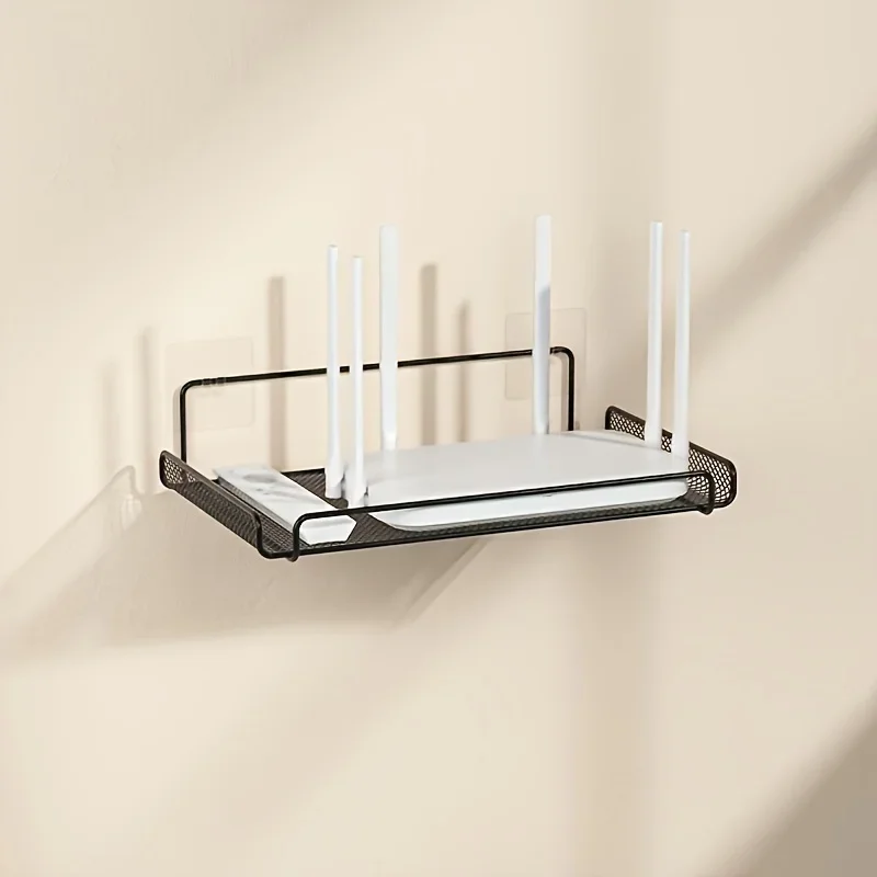 Home Bathroom Organizer - Paslanmaz Çelik Router Rafı Deliksiz WiFi