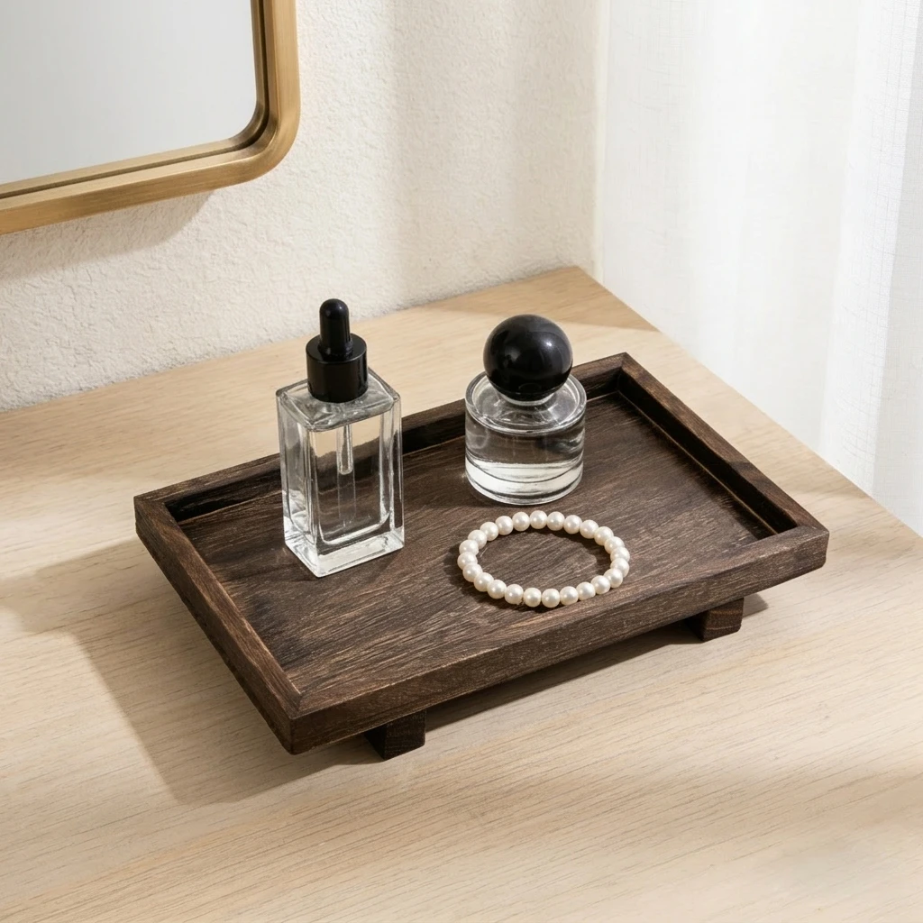 Retro Ahşap Masaüstü Düzenleyi - Home Edit Bathroom Storage incelemesi ve fiyatı