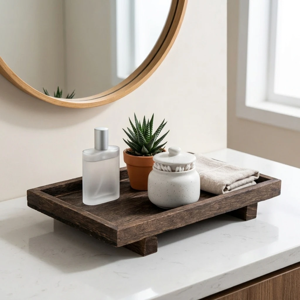 Retro Ahşap Masaüstü Düzenleyi - Home Edit Bathroom Storage incelemesi ve fiyatı